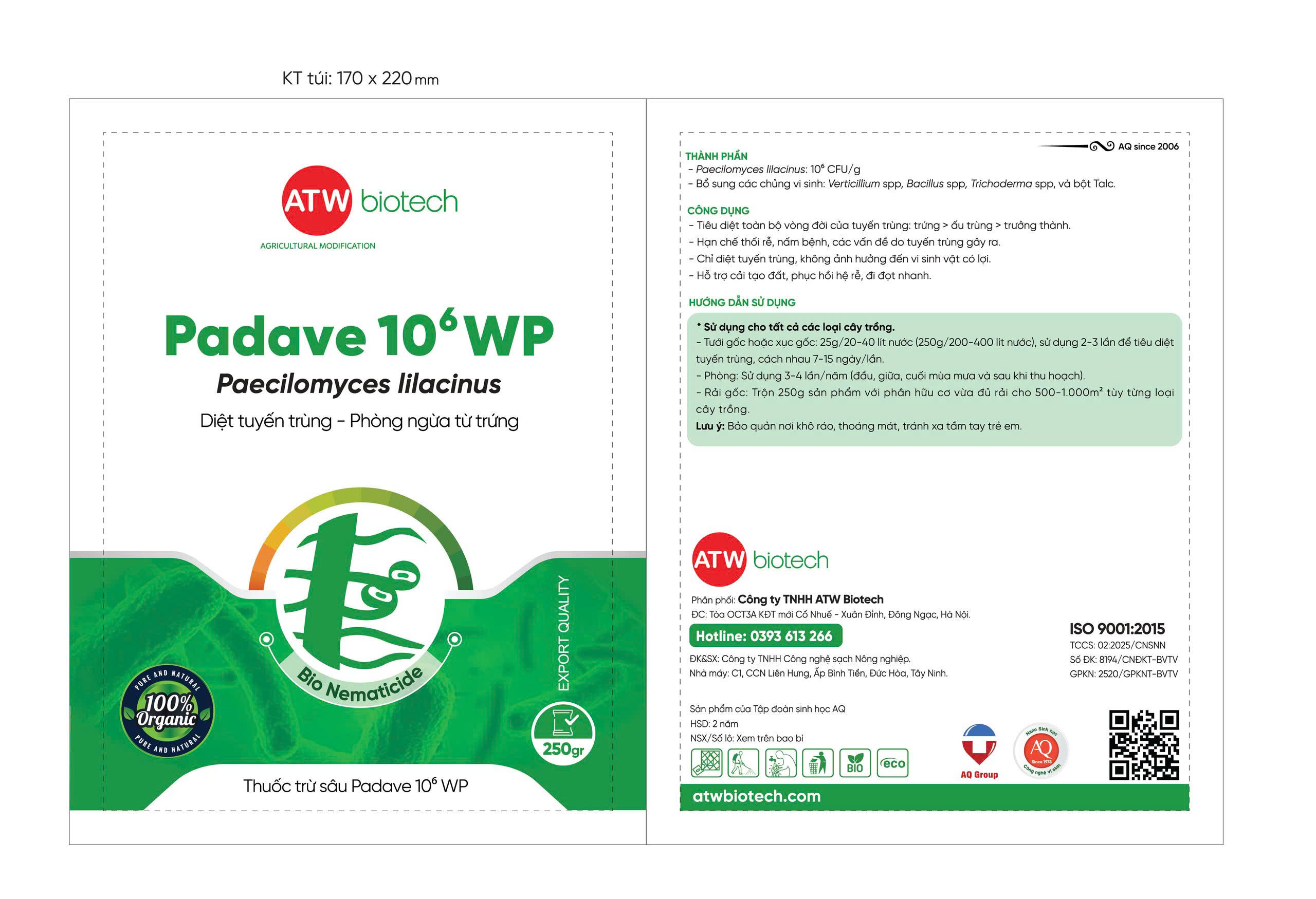 Padave 10⁶ WP gói 250g (2)